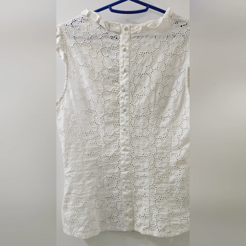 Bebe Cream Ruffle Top - Picture 5 of 6